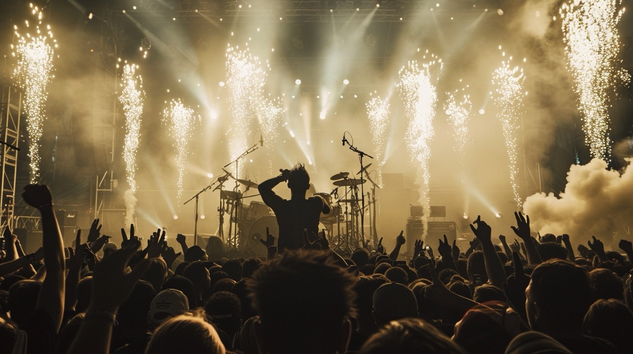Arctic Monkeys playing in a small sweaty venue
