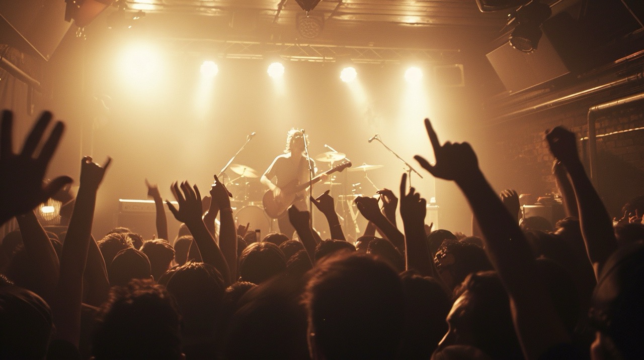 Energetic crowd singing along at Arctic Monkeys tribute show
