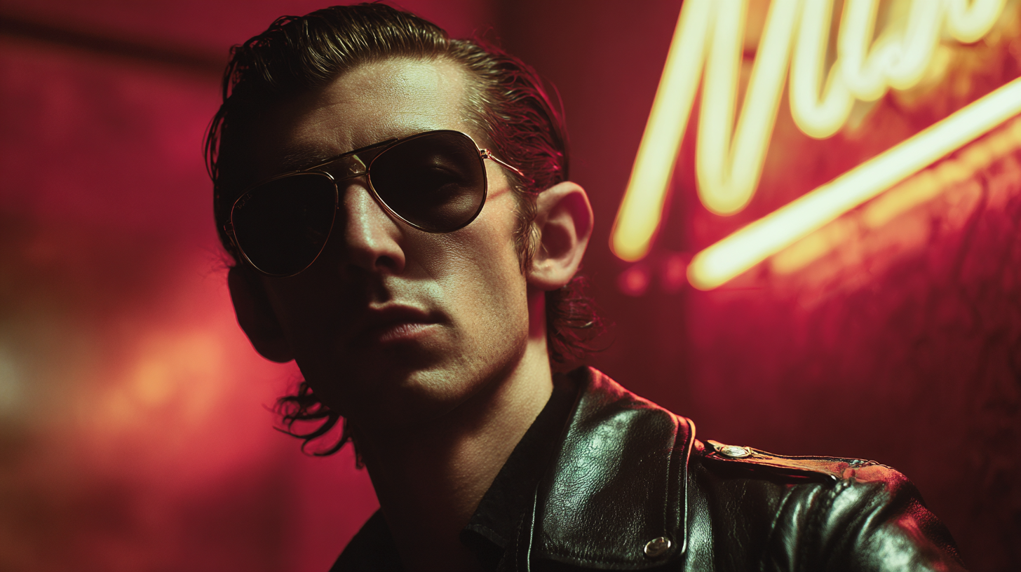 Alex Turner performing during the AM tour